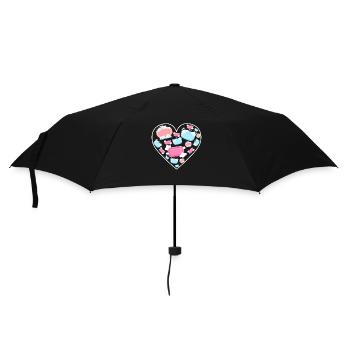 Seifenherzen für Sauberkeit und Pflege - Regenschirm (klein) - Schwarz - Vorne