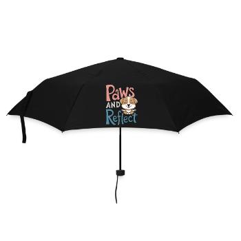 Paws And Reflect Dog Yoga Meditation More Relaxed - Umbrella (small) - black - Front