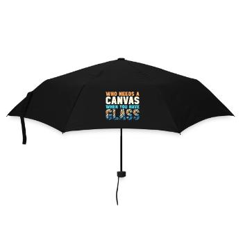 Buntglaskünstler Buntglaskunst - Regenschirm (klein) - Schwarz - Vorne