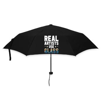 Stained Glass Artist Stained Glass Art - Umbrella (small) - black - Front