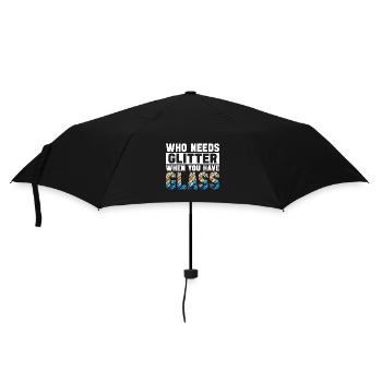 Stained Glass Artist Stained Glass Art - Umbrella (small) - black - Front