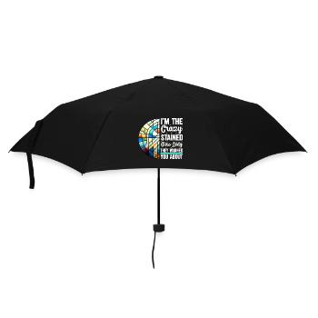 Stained Glass Artist Stained Glass Art - Umbrella (small) - black - Front