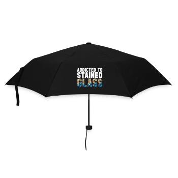 Stained Glass Artist Stained Glass Art - Umbrella (small) - black - Front