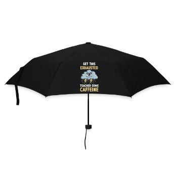 Teacher Exhaustion Burnout Revised Motif - Umbrella (small) - black - Front