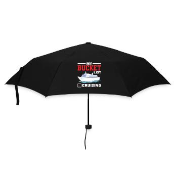 Meine Bucket List Kreuzfahrt - Regenschirm (klein) - Schwarz - Vorne