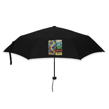 Stained Glass Artist Stained Glass Art - Umbrella (small) - black - Front