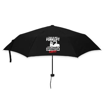 Dies Ist Mein Gabelstaplerfahrer Shirt - Regenschirm (klein) - Schwarz - Vorne