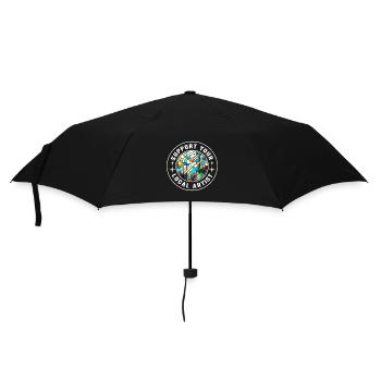 Stained Glass Artist Stained Glass Art - Umbrella (small) - black - Front