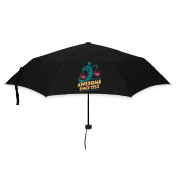 Libra Zodiac Birthday Awesome Since 1953 - Umbrella (small) - black - Front