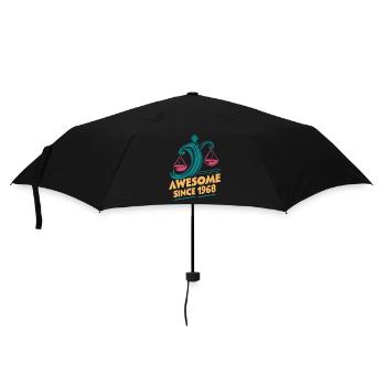 Libra Zodiac Birthday Awesome Since 1968 - Umbrella (small) - black - Front