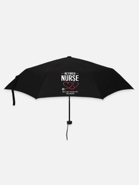 Krankenschwester Rente - Regenschirm (klein) - Schwarz