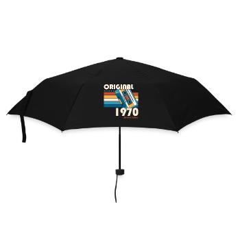 54th Birthday Vintage September 1970 Vintage 70's - Umbrella (small) - black - Front