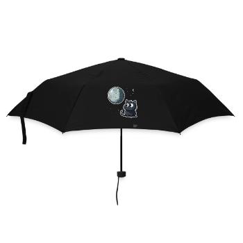 Cute cat under the moon and stars - Umbrella (small) - black - Front