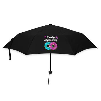 34th birthday Ten year of birth Date of birth - Umbrella (small) - black - Front