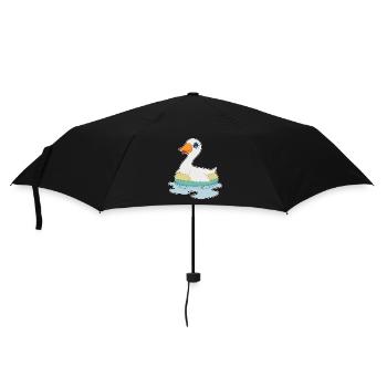 Ente Schwimmen Schwimmring - Regenschirm (klein) - Schwarz - Vorne