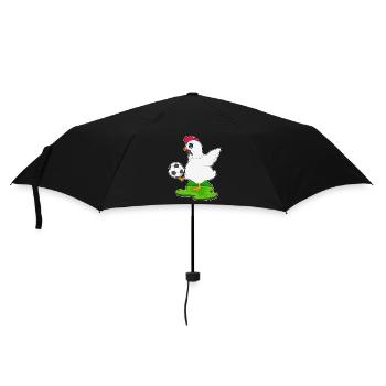 poulet joueur de football - Parapluie standard - noir - Devant