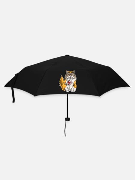 Persische Katze Poker Pokerchips - Regenschirm (klein) - Schwarz