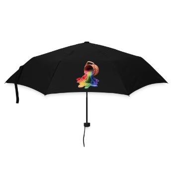 Color Splash für Männer und Frauen - Regenschirm (klein) - Schwarz - Vorne