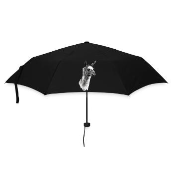Lama - Regenschirm (klein) - Schwarz - Vorne
