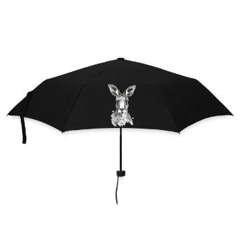 Känguru - Regenschirm (klein) - Schwarz - Vorne