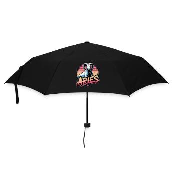 Aries Horoscope Astrology Sign Vintage Design. - Umbrella (small) - black - Front