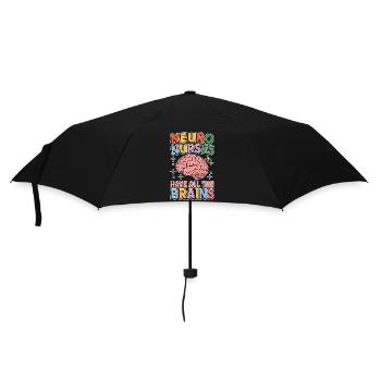 Neuro Nurse Pflegefachkraft Neurologie Geschenk - Regenschirm (klein) - Schwarz - Vorne