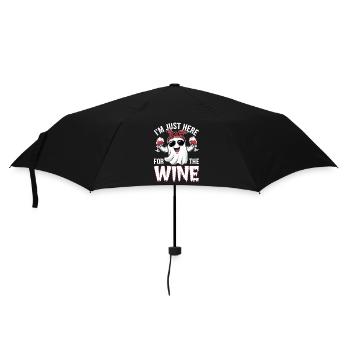 Fantôme d’Halloween, je suis juste là pour le vin - Parapluie standard - noir - Devant