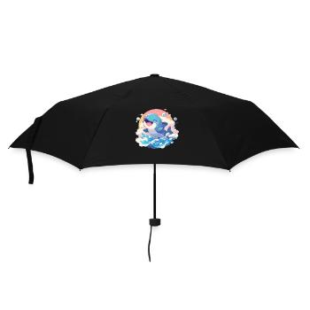Dolphin Dolphins Dolphin - Umbrella (small) - black - Front