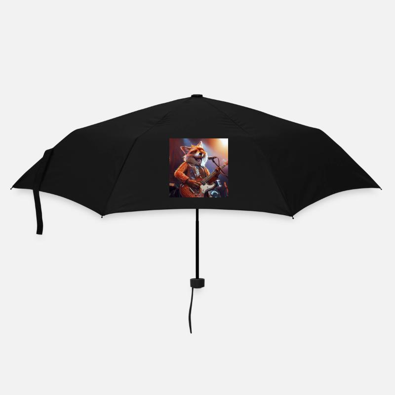 Fuchs - Regenschirm (klein) - Schwarz