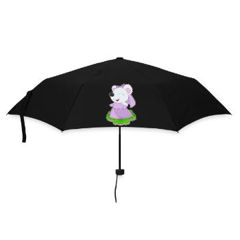 Maus Braut Schleier Hochzeit - Regenschirm (klein) - Schwarz - Vorne