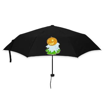 Citrouille fantôme d’Halloween - Parapluie standard - noir - Devant
