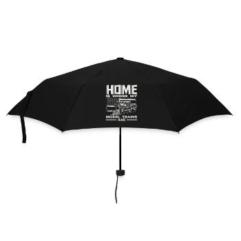 Home is where my model trains are - Umbrella (small) - black - Front