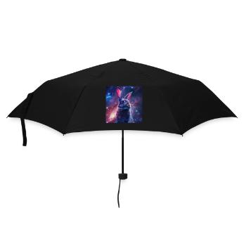Kaninchen - Regenschirm (klein) - Schwarz - Vorne