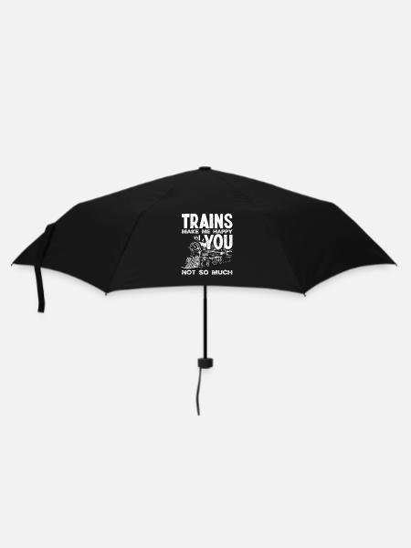 Les trains me rendent heureux, pas tant que vous - Parapluie standard - noir