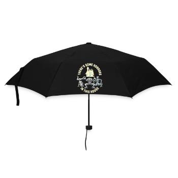 Il y a des horreurs drôles de dicton d’Halloween - Parapluie standard - noir - Devant