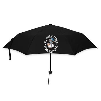 Schaf Spruch Siedler - Regenschirm (klein) - Schwarz - Vorne