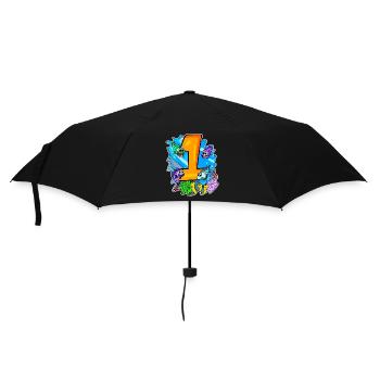 Number 1 Number One - Pisces Motif - Umbrella (small) - black - Front