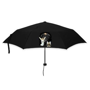 Mystical Angel Cross Crosses Crucifix Spiritual - Umbrella (small) - black - Front