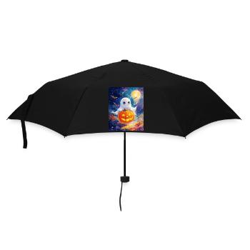 Halloween Geschenk Frauen Geist Männer Kinder Deko - Regenschirm (klein) - Schwarz - Vorne