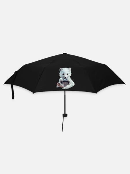 Polarfuchs - Regenschirm (klein) - Schwarz