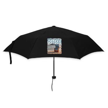 Ostsee Strandkorb - Regenschirm (klein) - Schwarz - Vorne