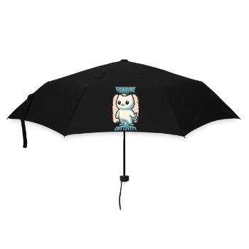 Funny Halloween Outfit with Cute Ghosts Cats - Umbrella (small) - black - Front