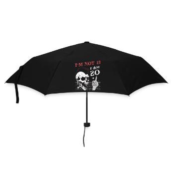 J’ai 20 ans et plus majeur - 21e anniversaire - Parapluie standard - noir - Devant