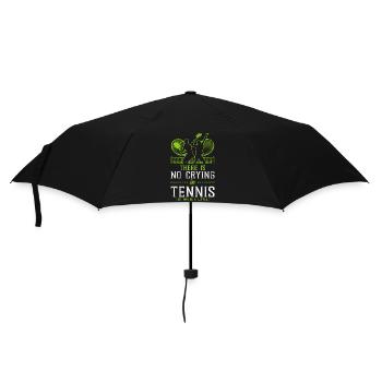 Funny Tennis Player Racket There - Umbrella (small) - black - Front