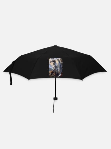 Drachen - Regenschirm (klein) - Schwarz