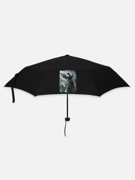 Drachen - Regenschirm (klein) - Schwarz