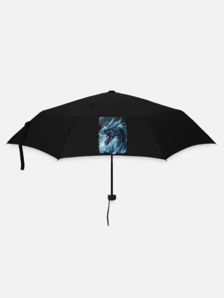 Drachen - Regenschirm (klein) - Schwarz