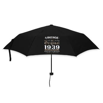 Vinatge 1939 Geburtstagsgeschenk - Regenschirm (klein) - Schwarz - Vorne