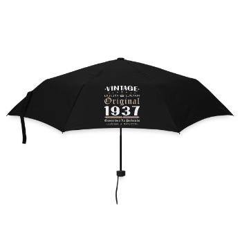 Vinatge 1937 Geburtstagsgeschenk - Regenschirm (klein) - Schwarz - Vorne