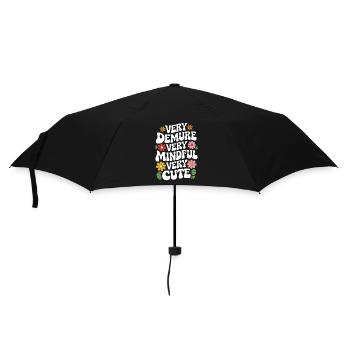 très modeste, très attentif, très doux - Parapluie standard - noir - Devant